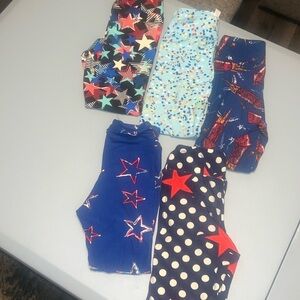 Lularoe 4th of July& Patriot Bundle of Little girls Size S/M